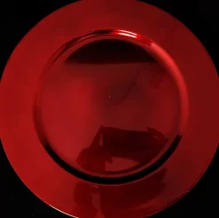 6 Sottopiatti Circolari Rosso 33Cm