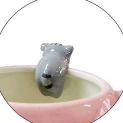 Tazza Mug Rosa Con Gattino 3D 14Cm