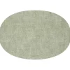 Tovaglietta Ovale Double Face Fabric Verde Menta 34X48Cm