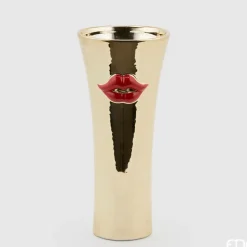 Vaso Kiss Concavo Oro 13Xh30Cm