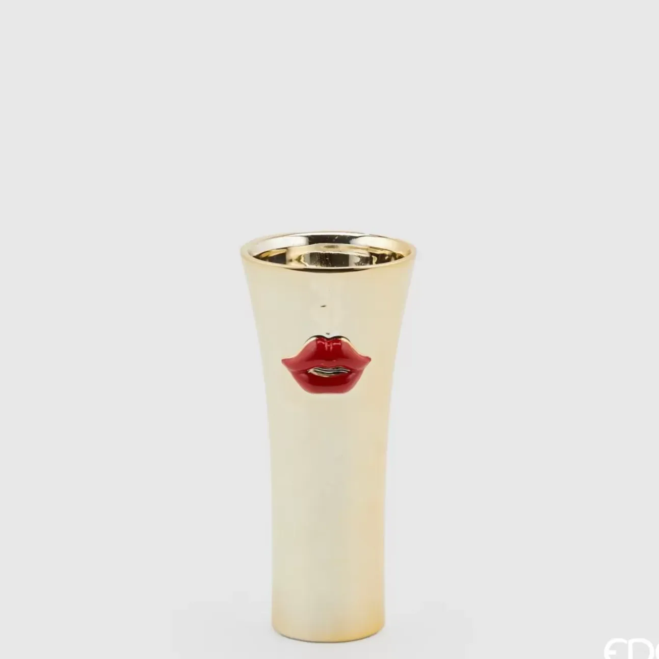 Vaso Kiss Concavo Oro 9Xh21Cm