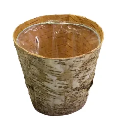 Vaso Portafiori Decorativo 17X14,5Cm Tondo In Legno